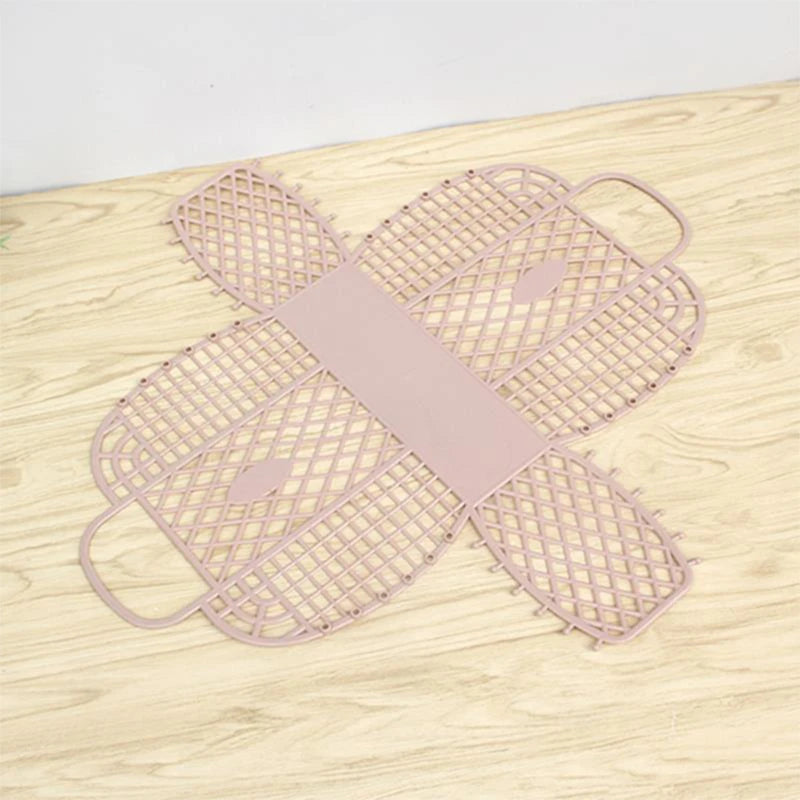 Kitchen Storage Basket Hollow Portable Shower Bath Baskets Desktop Fruit Hanging Child Toys Snack Plastic Organizer