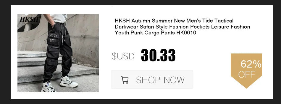 HKSH Autumn Winter Men's Tide Dark V-neck Cotton Jacket Women Splice Fur Patchwork Sleeveless Vest Zipper Chic Down Coats HK2466