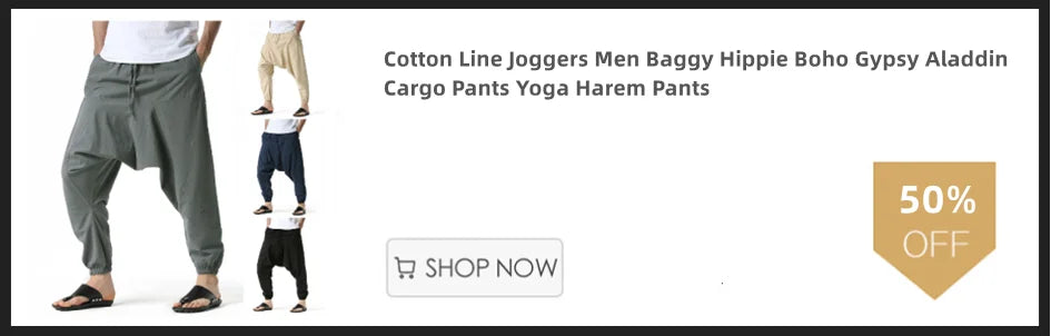 Four Seasons Men Disc Buckle Striped Harem Pants Breathable Cotton Linen Pencil Pants Buckle Casual Bloomers Fashion Trousers