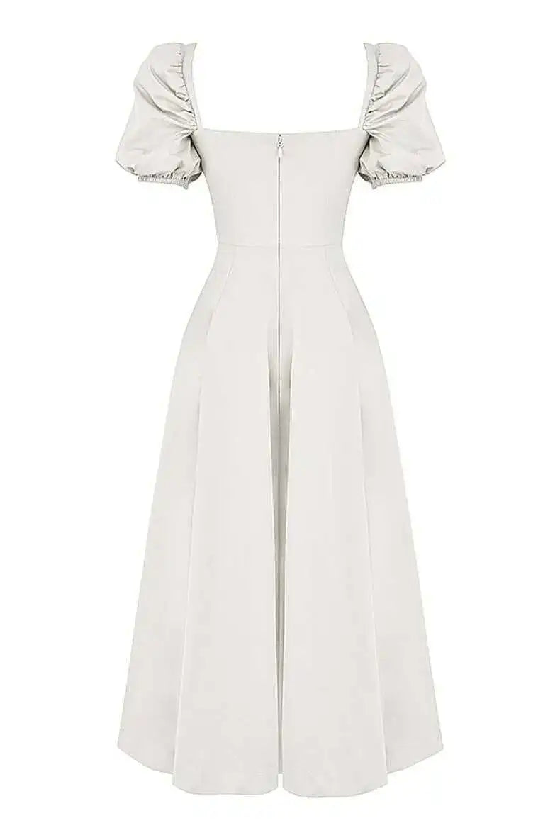 Avrilyaan White Lace Up Pleated Sexy Dress Women 2023 Split Backless Long Summer Dress Vestidos Elegant Holiday Casual Dresses