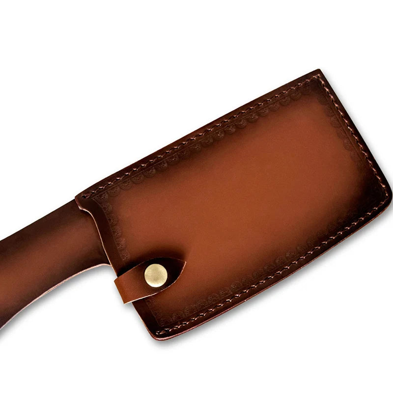 Kitchen Chef Cleaver Chopping Knife Sheath Leather Slicing Blade Guards Protect Case Cover Camping Hunting Travel Scabbard Tools