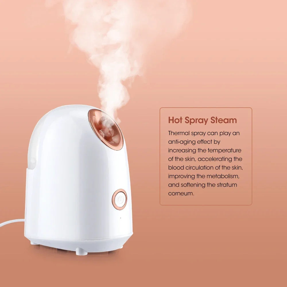 Facial Sauna Home Spa Warm & Cold Mist Moisturizing Face Humidifier Atomizer Pore Cleanser Removing Acne Aromatherapy Skin Care