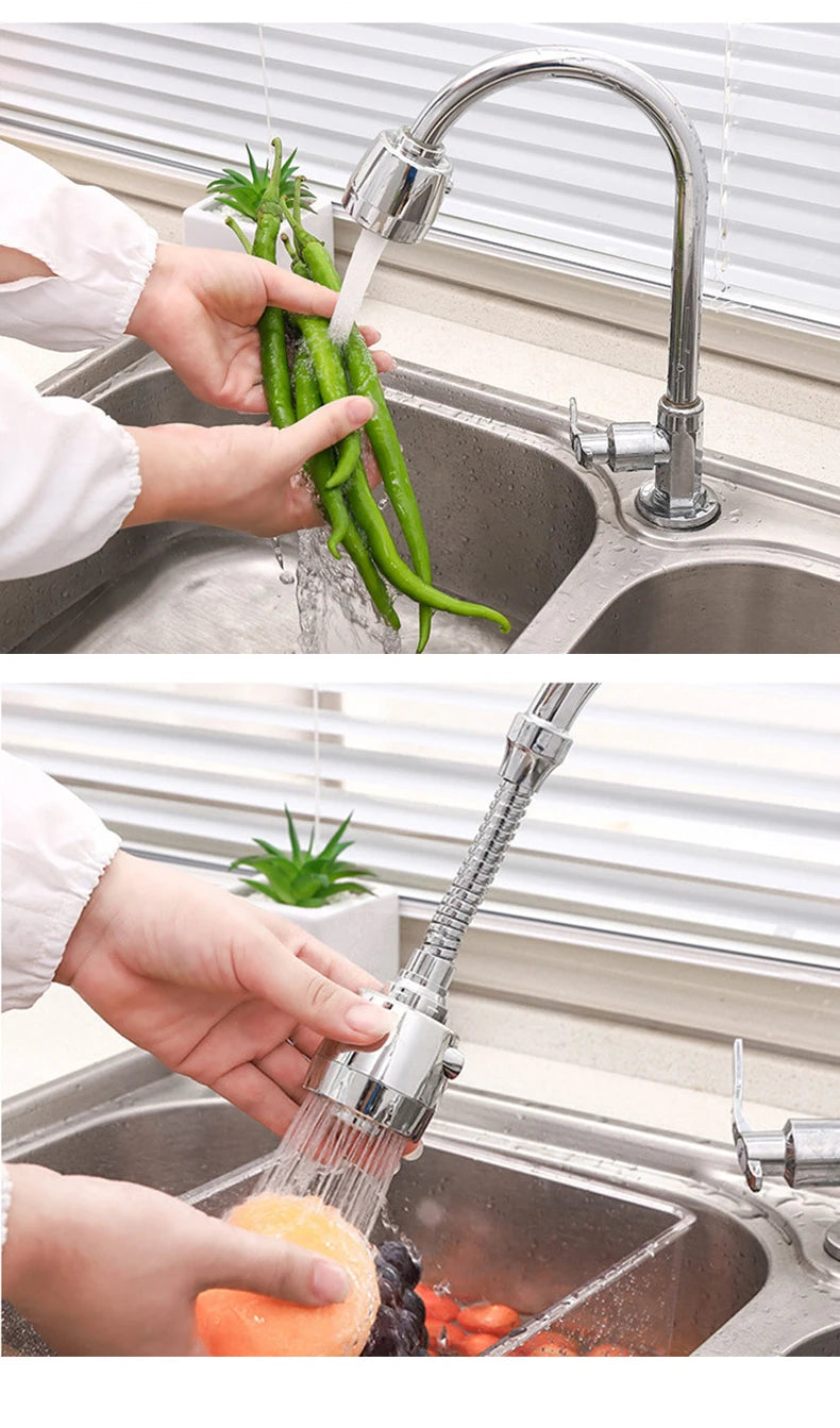 Faucet Extender 360 Degree Rotary Kitchen Sink Faucet Bubbler Water-Saving Device Adapter Soft Water Nozzle Bathroom Accessories
