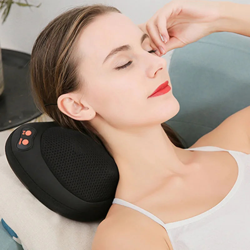 Cross-border Home Electric Cervical Massage Pillow Wholesale Car Multi-functional Kneading Waist Back Shoulder and Neck Massager