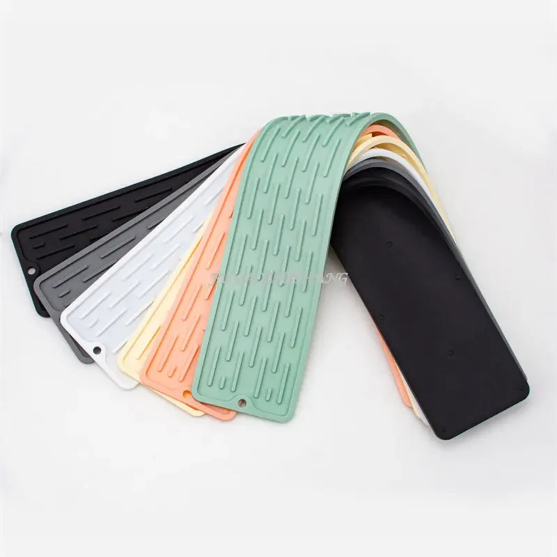 Kitchen Silicone Faucet Mat Drip Protection Pads Faucet Water Catcher Mat Sink Drain Pad Waterproof Non-slip Bathroom Gadget