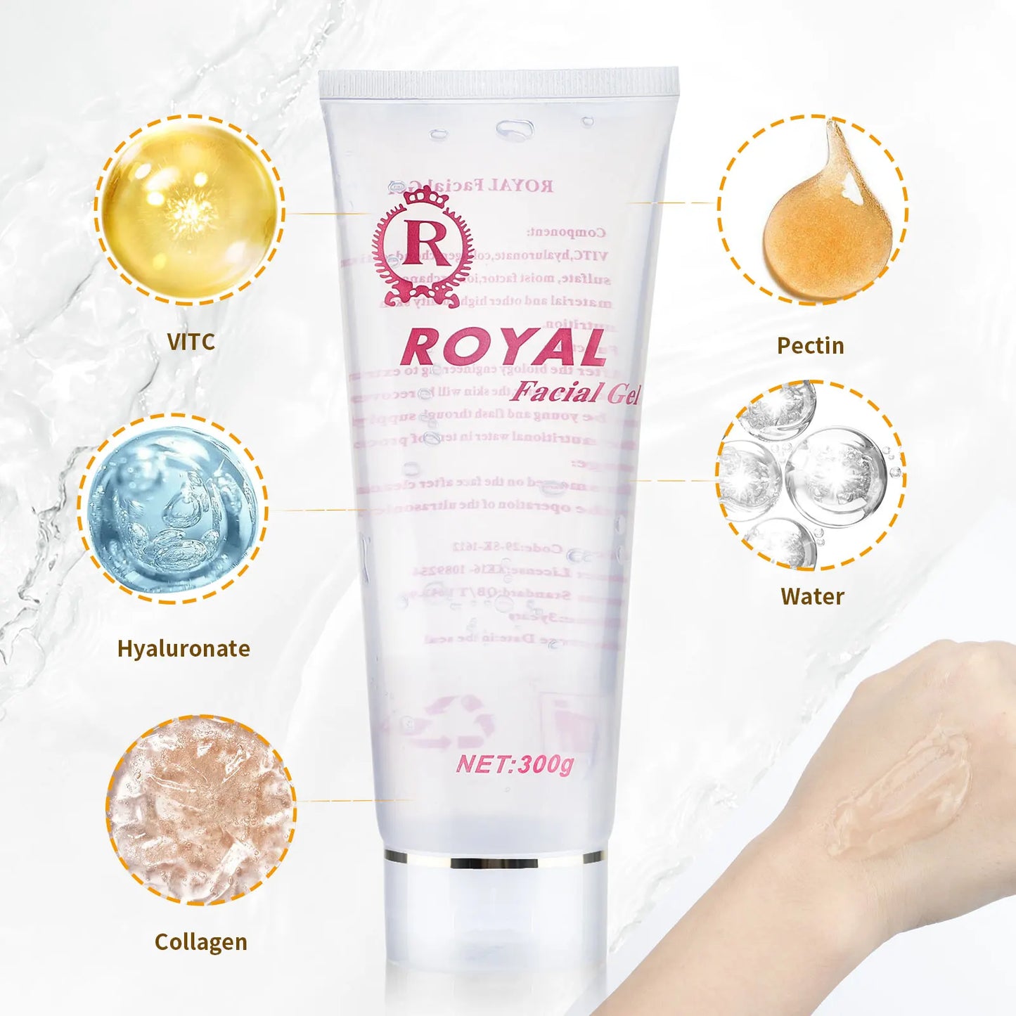 Facial Skin Lifting Firming Tighten Anti Wrinkles Injection Gel Cream RF&EMS Body Slimming Ultrasonic Gel Massager Cavitation