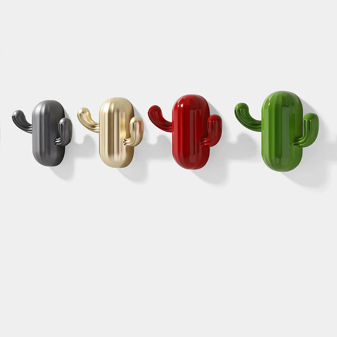 Kitchen Cabinet Storage Cactus Wall Hook Adhesive Practical Pot Plant Wall Hanger Home Decor Organizer Key Rack Bathroom Hook