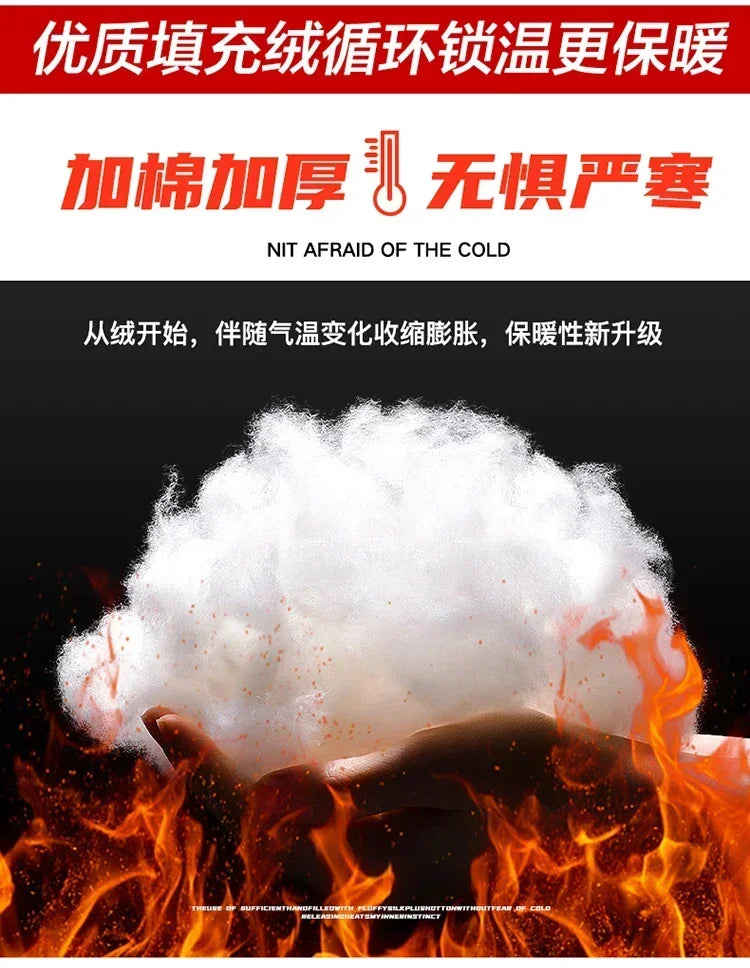 Thick Winter Jacket Warm Wool Windproof Hooded jacket Male Parkas Plus Size Fashion Man Jacket and Coat Men