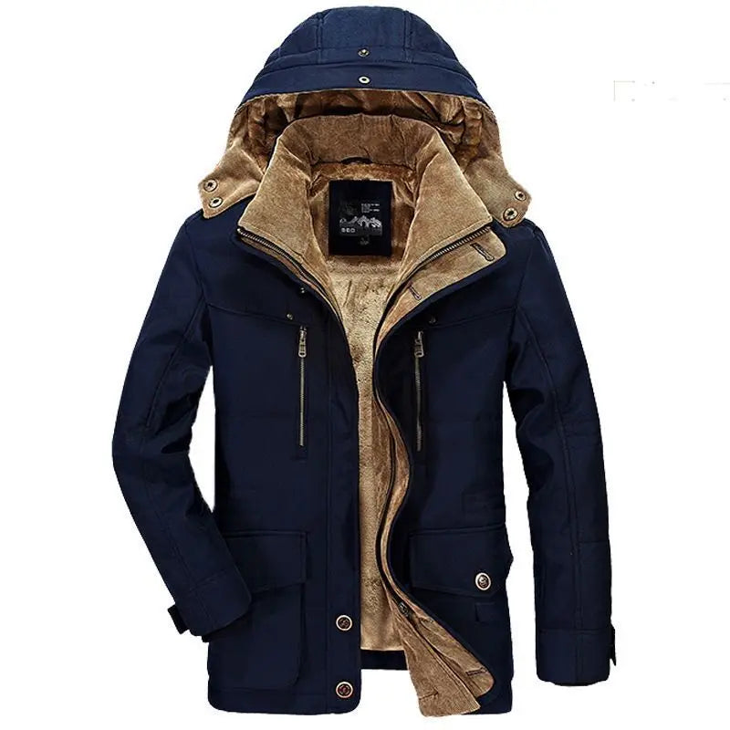 High Quality Long Winter Coats Men's Jacket Warm Hooded Thick Jacket Coat Male Casual Cargo Overcoat Thermal Winter Parka Men