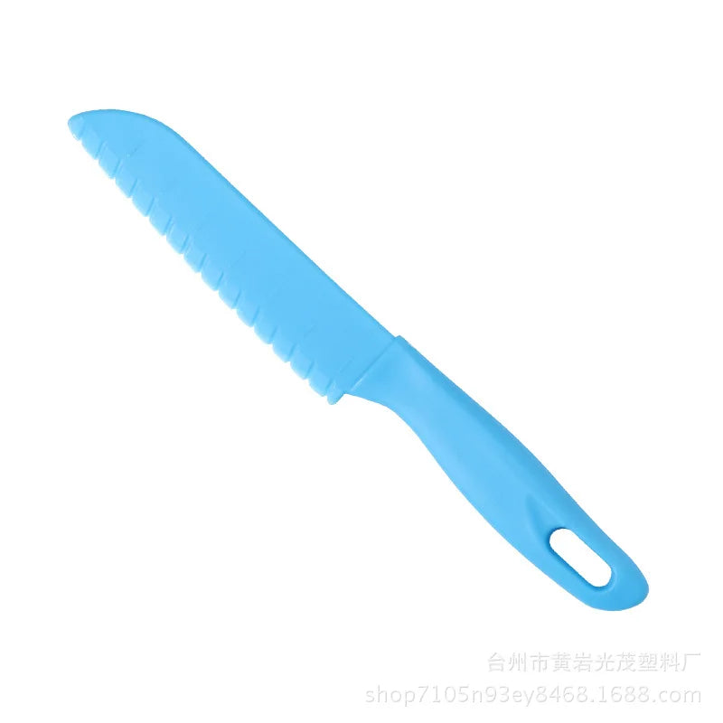 Sawtooth Cutter Plastic Fruit Knife Safe Kitchen Knife Kids Chef For Bread Lettuce Toddler Cooking Knives Children Paring Knives