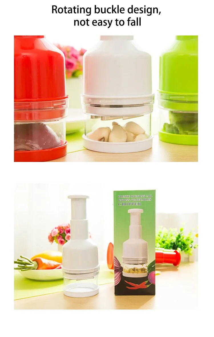Stainless Steel Onion Chopper Hand Pressure Food Chopper Cutter Slicer Peeler Manual Vegetable Garlic Kitchen Shredder Tool