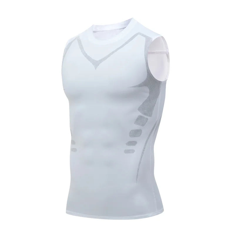 Summer Bodybuilding Tank Top Men Elastic Sleeveless Shirt Compression Gym T Shirt Plus Size Basketball Vest Tops Gym Clothing