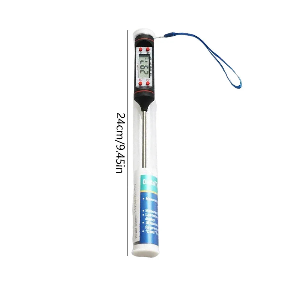 Digital Cooking Thermometer Meat Food Temperature Tester for Kitchen Oven BBQ Grill Timer Function with Probe Meat Heat Meter