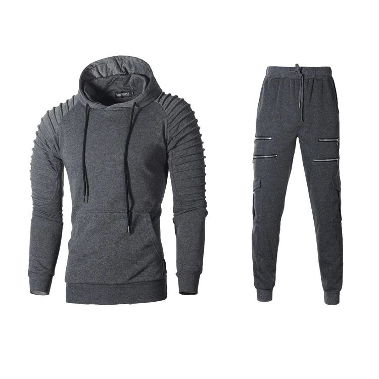 Men's Tracksuit Military Hoodie Sets Camouflage Hooded Leisure Suit Man Sweatshirt Pants Tactical Sweat Sports Suit