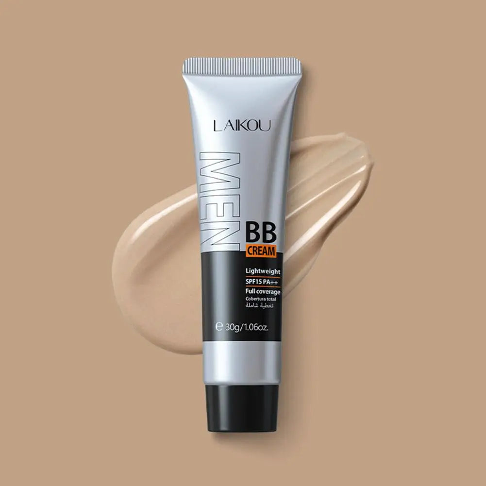 BB Cream For Men Full Coverage Facial Concealer Long Lasting Makeup Foundation Waterproof Men BB Liquid Foundation 30g