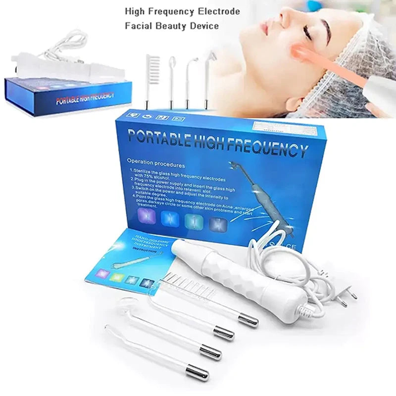 Portable High-Frequency Skin Treatment Stick Machine, Commercial Electrotherapy Machine, Neon Argon Mixed Facial Stick