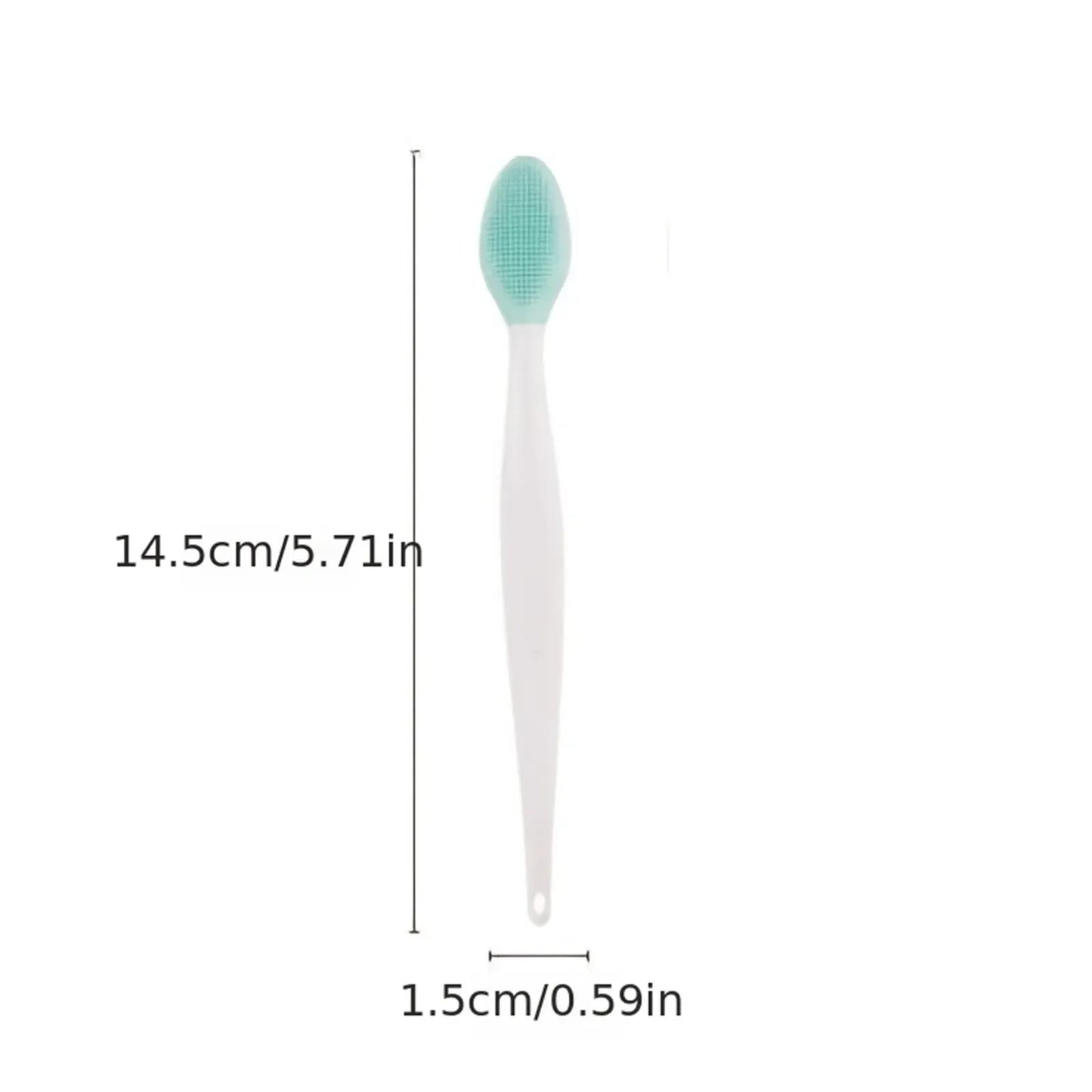 2pc Skin Care Lip Exfoliating Facial Cleansing Face Scrub Nose Clean Brush Blackhead Remove Silicone Double-Sided Skin Care Tool