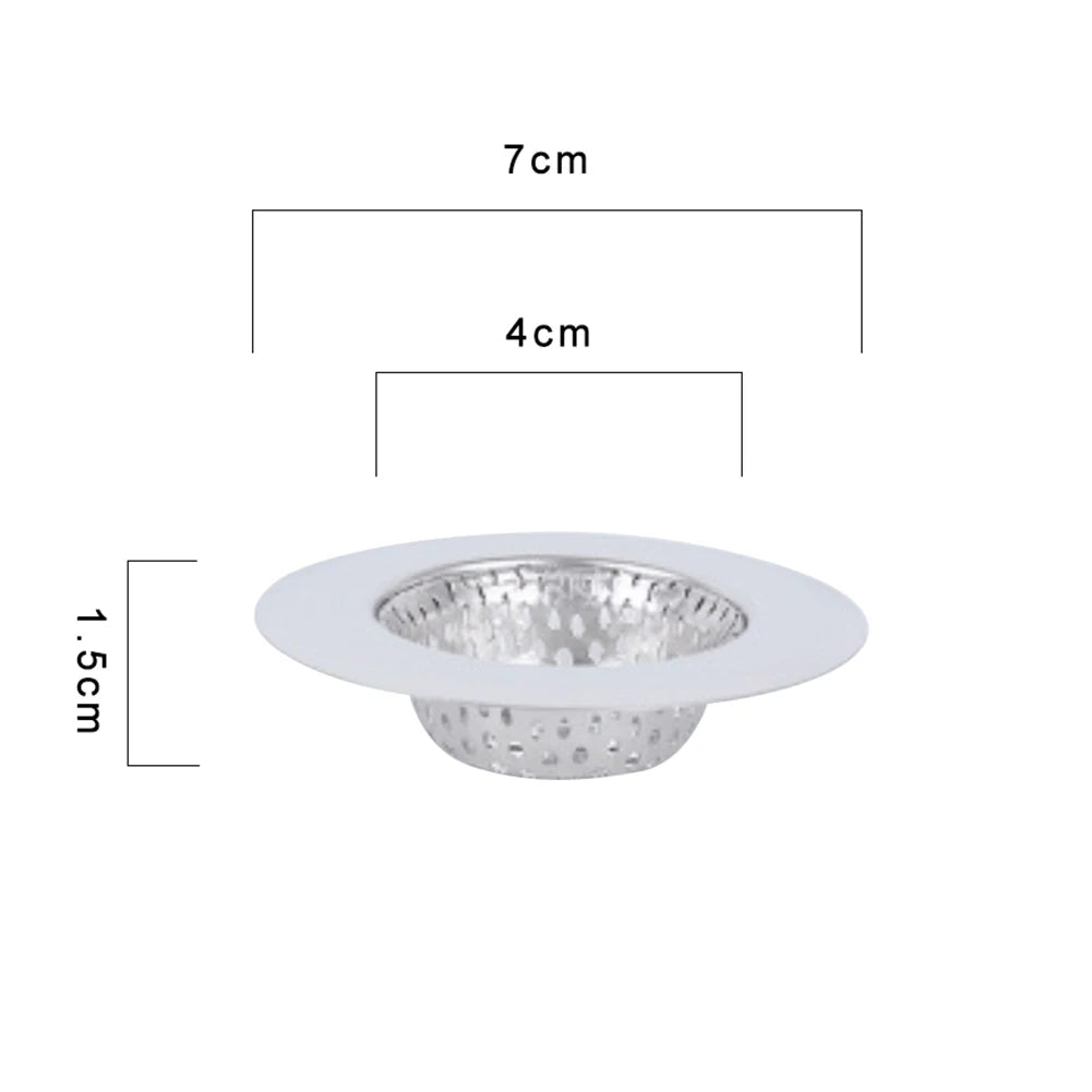 Hair Catcher Stopper Stainless Steel Bathtub Shower Drain Hole Filter Trap Metal Wire Sink Strainer Kitchen Bathroom Accessories