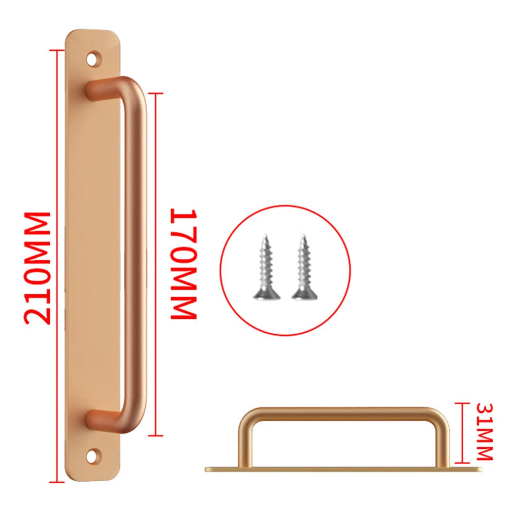 Door Handle Cabinet Pulls Aluminum Push-pull Balcony Gate Window Pulls Knob Kitchen Furniture Hardware Handle