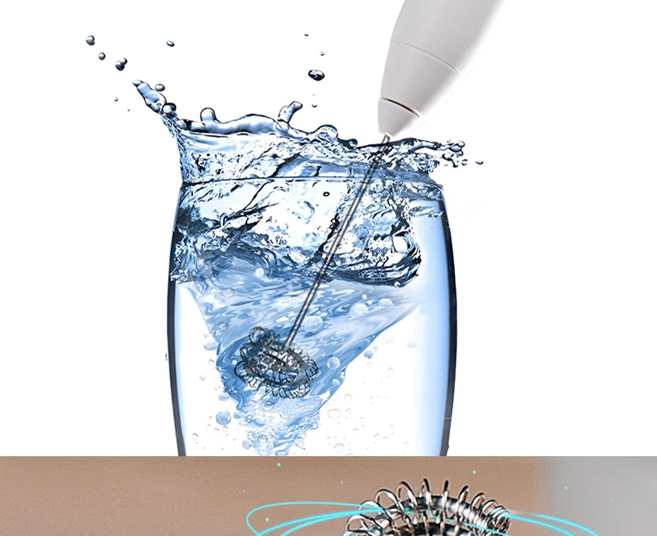 Kitchen Accessories Coffee Stirrer Baking Mixer USB Charging Electric Egg Beater 2-in-1 Double Head Milk Whisk Tools Gadgets Bar