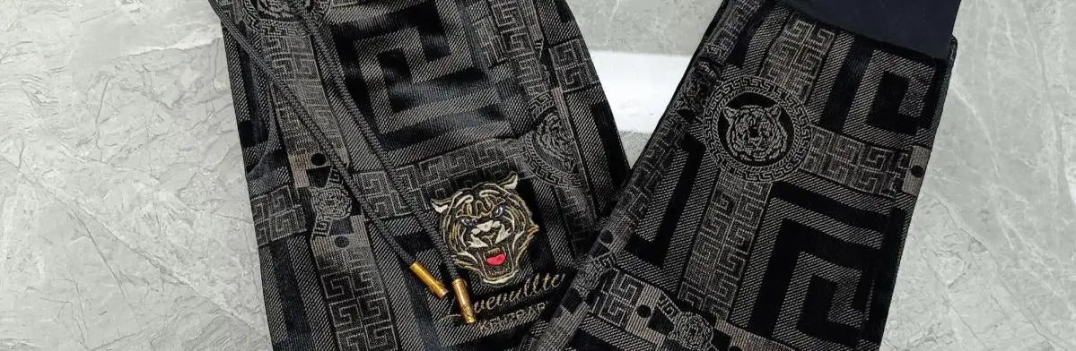 New Harem Pants with Tiger Embroidery for Men Autumn and Winter Sweatpants Men Clothing baggy Joggers Streetwear Track Pants