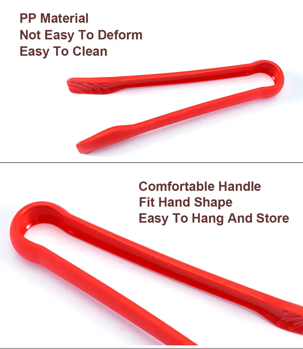 Silicone world 3pcs PP Food Tong Kitchen Tongs Non-slip Cooking Clip Clamp BBQ Salad Tools Kitchen Accessories Cake Food Clip