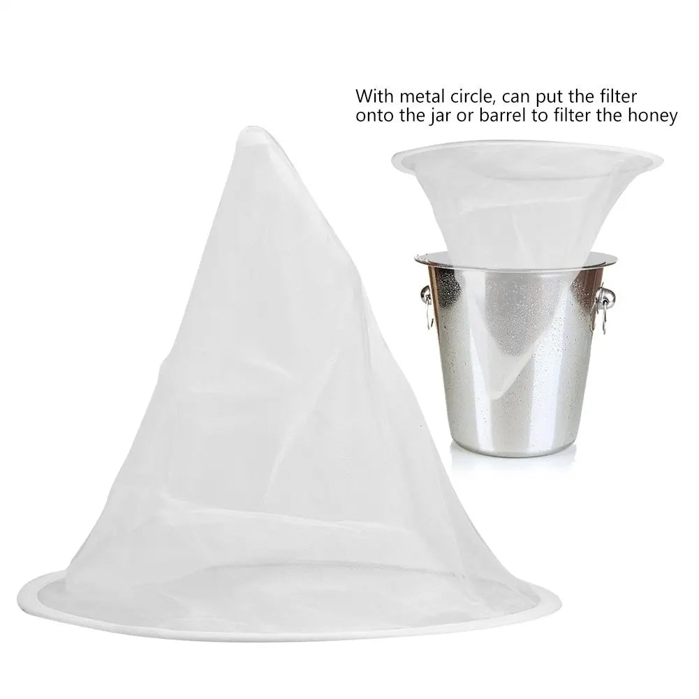 Fiber Beekeeping Honey Strainer Filter Screen Purifier Apiary Equipment Tool Colanders Kitchen Gadget