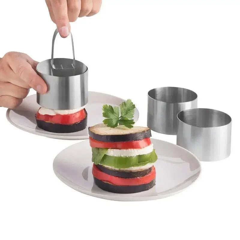 Stainless Steel Mousse Ring Cake Mold Baking Tools Kitchen Bakeware Cake Molds DIY Cupcake Salad Dessert Cake Decorting Tools
