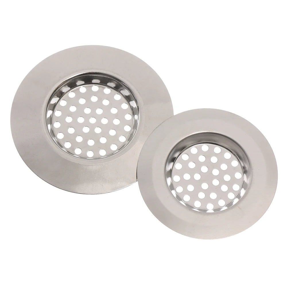 Kitchen Drain Plug Stainless Steel Sink Strainer Mesh Trap Drain Filter Hair Clean Up Waste Catcher Bathtub Accessories