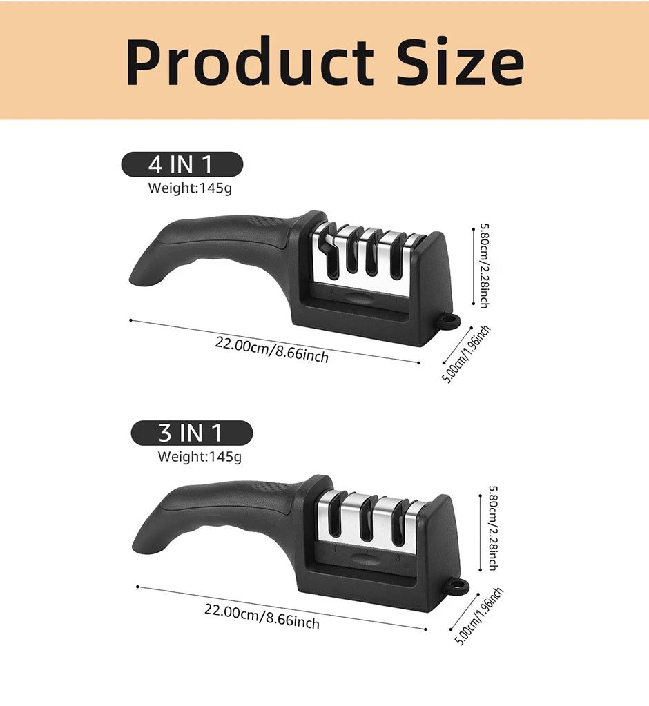 Knife Sharpener Professional Sharpening Stone Whetstone Grindstone 2/3/4 Stages Kitchen Knives Scissor Grinder Stone Householder