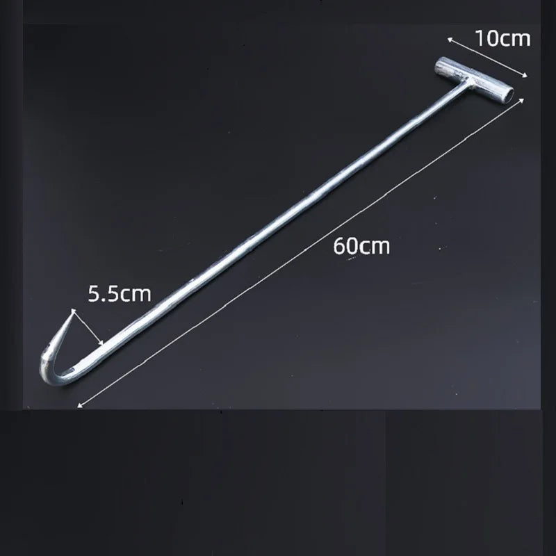 Stainless Steel T Hooks T-Handle Meat Boning Hook for Kitchen Butcher Shop Restaurant Prok Chicken Duck Turkey BBQ Tool