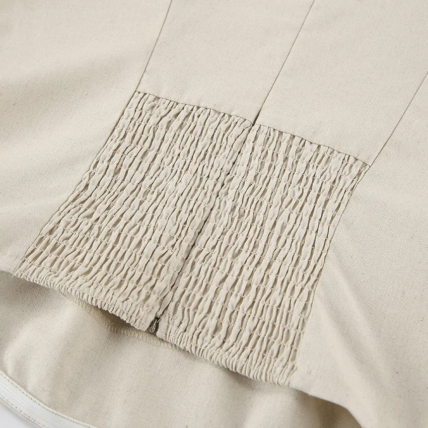 2025 Women Summer Sleeveless Sexy Long Dress 45% Cotton And 55% Linen Loose Style Strapless Maxi Dress Vestidos Clothes