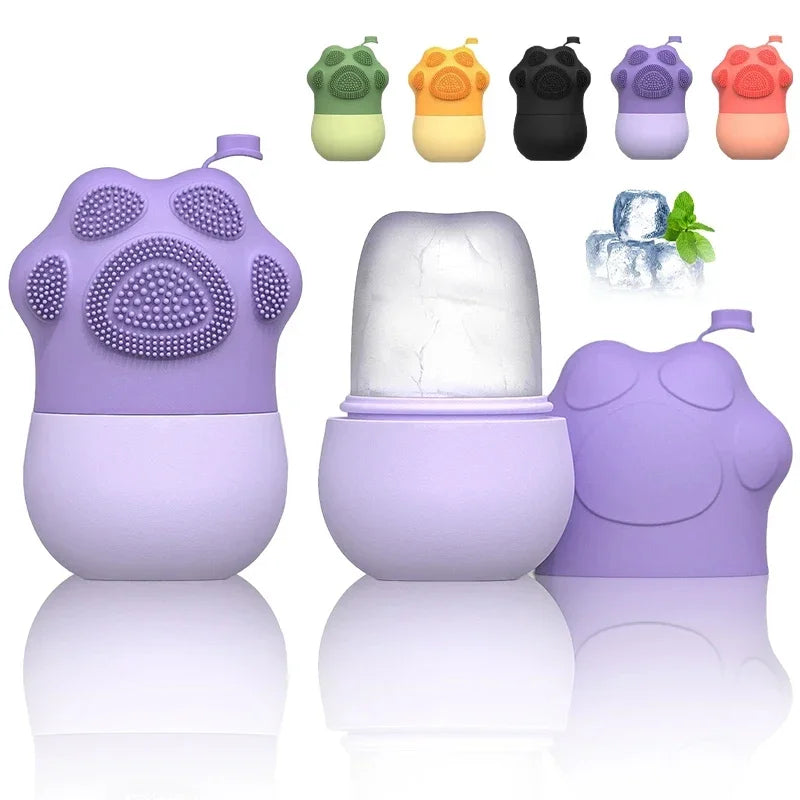 Silicone Ice Face Roller Facial Cube Roller Trays Beauty Lifting Massage Ball Contouring Treatment Reduce Acne Skin Care Tool
