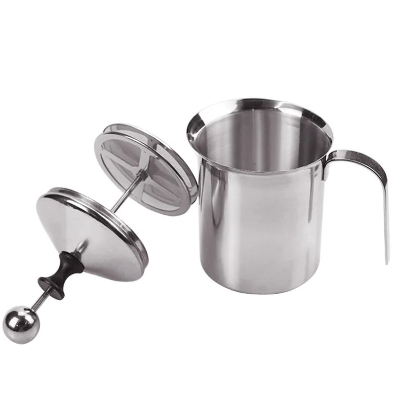 Stainless Milk Frother 800ML Double Mesh Milk Creamer Milk Foam For Milk Egg Cofffee Beater Kitchen Tool Coffee Mixe Frother