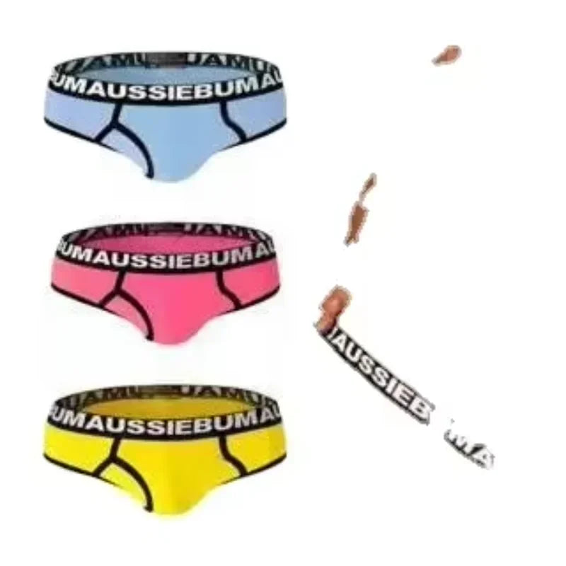 Men's thread colored briefs low waist comfortable breathable sexy briefs wholesale