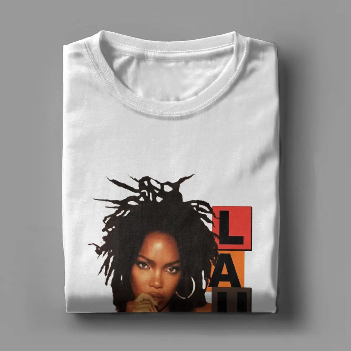 Men's T-Shirts Lauryn Hill Fugees The Famous Vintage Cotton Tee Shirt Short Sleeve Music Hip Hop Harajuku T Shirt Round Neck