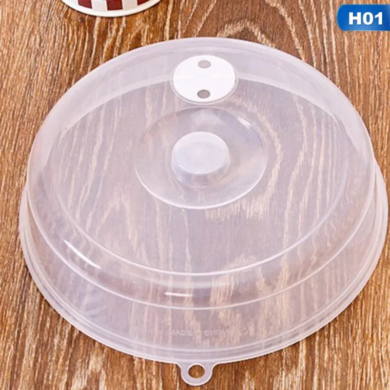 Large Microwave Splatter Cover Lid with Steam Vent Fresh Keeping Kitchen Stackable Sealing Disk Cover Universal Plate Bowl Cover