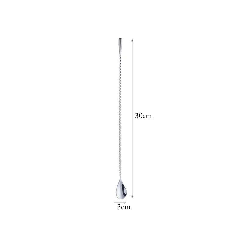 30/40/50cm Long Spiral Handle Cocktail Spoon Bartender Drink Shaker Muddler Stirrer Whisky Mixing Rod Kitchen Bar Utensils
