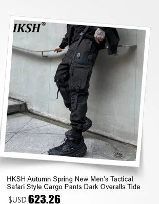 HKSH Autumn Winter New Men Tide Cotton Padded Jacket Scarf Collar Thick Long Sleeve Zipper Bread Chic Trendy RO Style Coat H2840