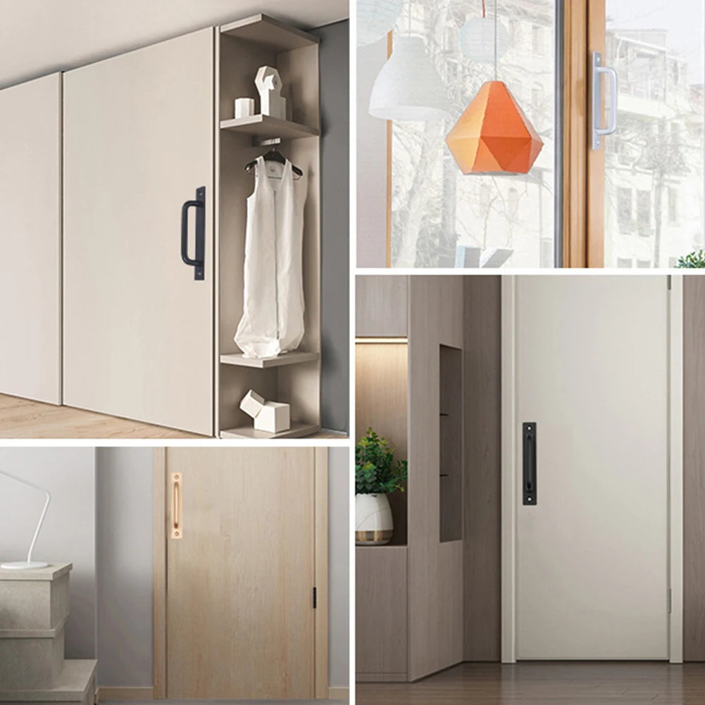 Door Handle Cabinet Pulls Aluminum Push-pull Balcony Gate Window Pulls Knob Kitchen Furniture Hardware Handle