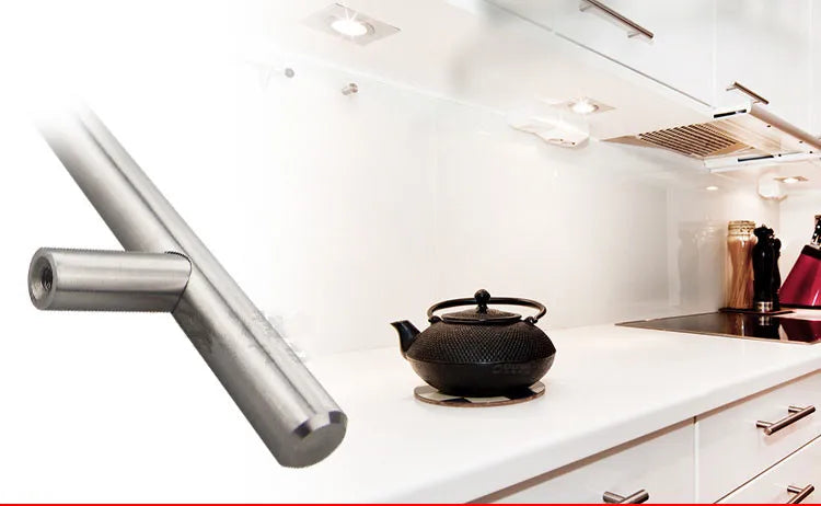 Modern  Stainless Steel Kitchen Door Cabinet T Bar Handle Pull Knob cabinet knobs furniture handle cupboard drawer handle
