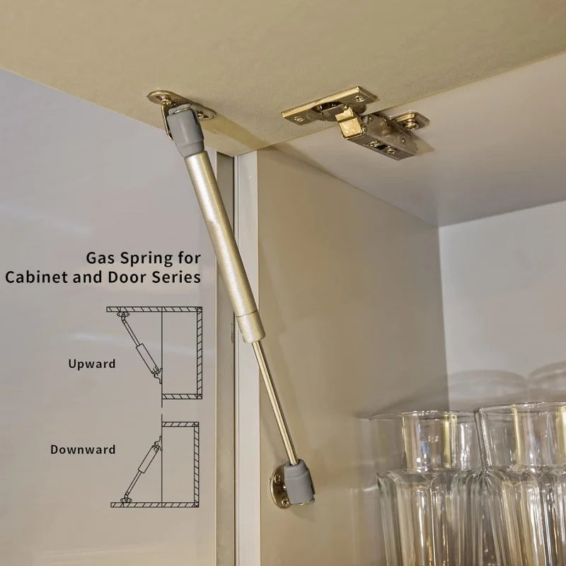 4PCS Cabinet Door Gas Struts 6-20KG Lift Supports Gas Spring Lid Support Gas Props/Shocks Kitchen Cupboard Hydraulic Hinge