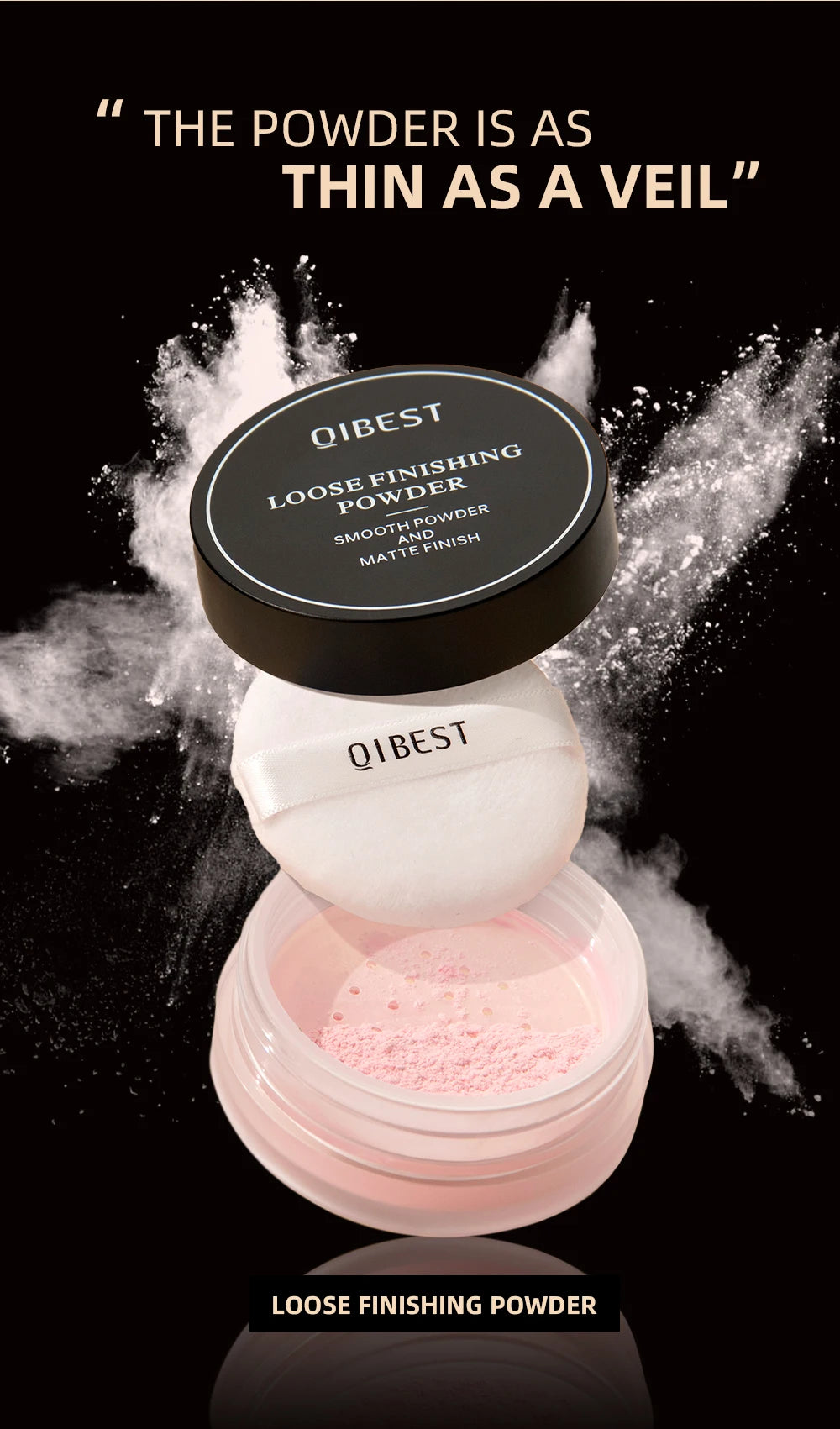 Face Loose Powder Translucent Matte Pink White Setting Powder Oil-Control Cosmetics Long-Lasting Waterproof Facial Makeup Powder