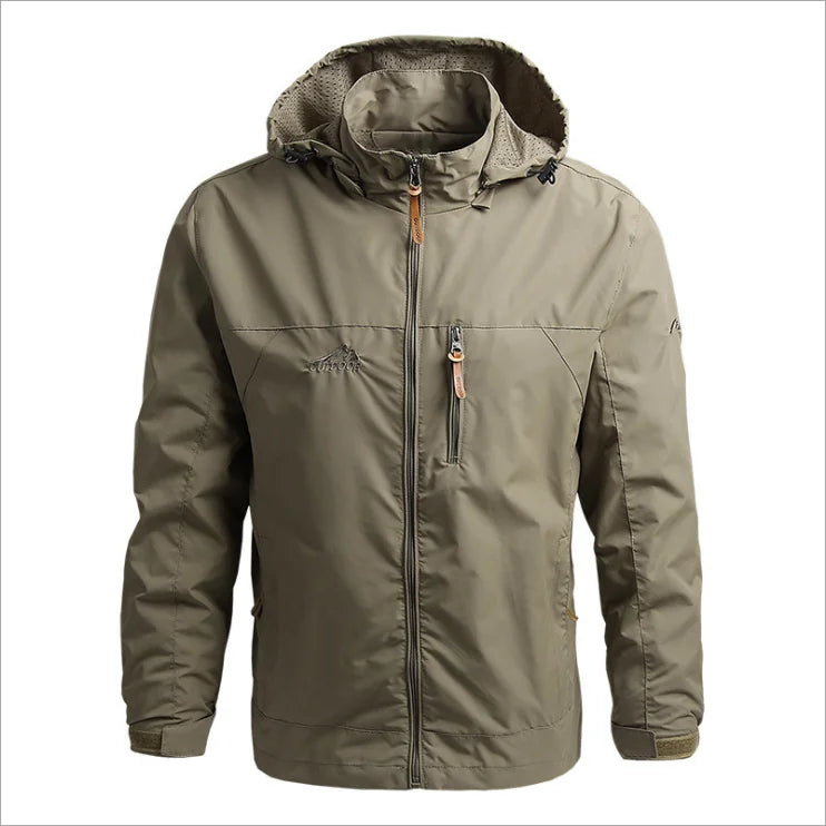 Men's Windbreaker Casual Men's Hooded Jacket Outdoor mountain Waterproof MA-1 Pilot Coat Men's Mountaineering Hunting Suit
