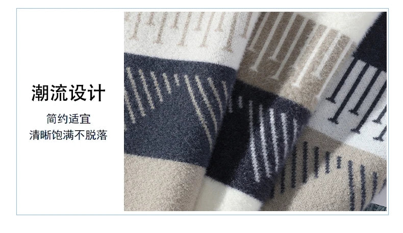 Fall Mens Christmas Cashmere Sweater O Neck Men Tops Quality Male Pullover Sweaters Thick Warm Pull Homme 2023