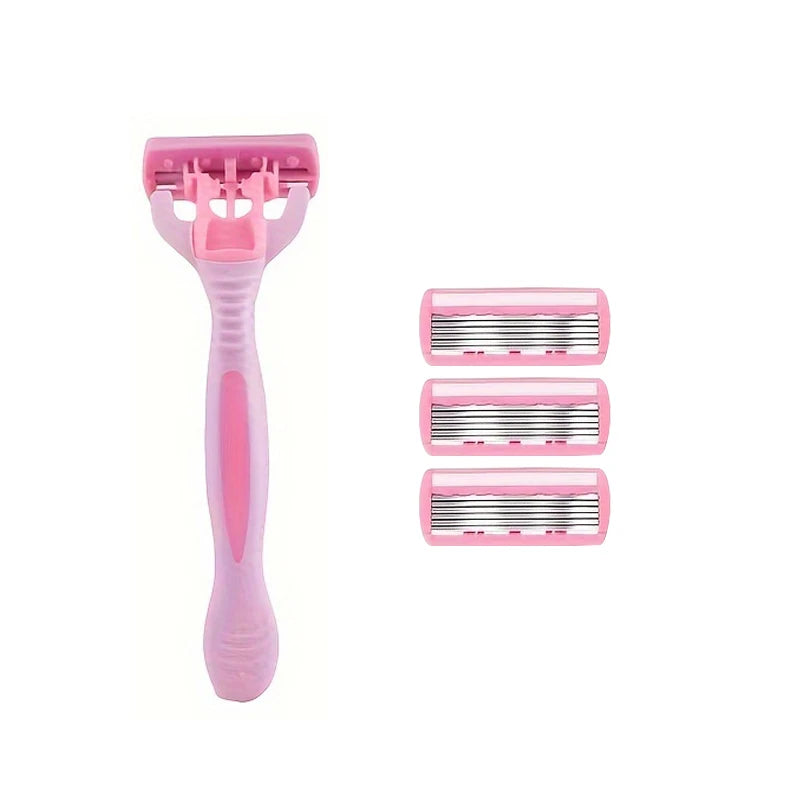 Women's 6-layer safety razor blade for facial/leg/armpit/bikini line beauty hair removal shaver
