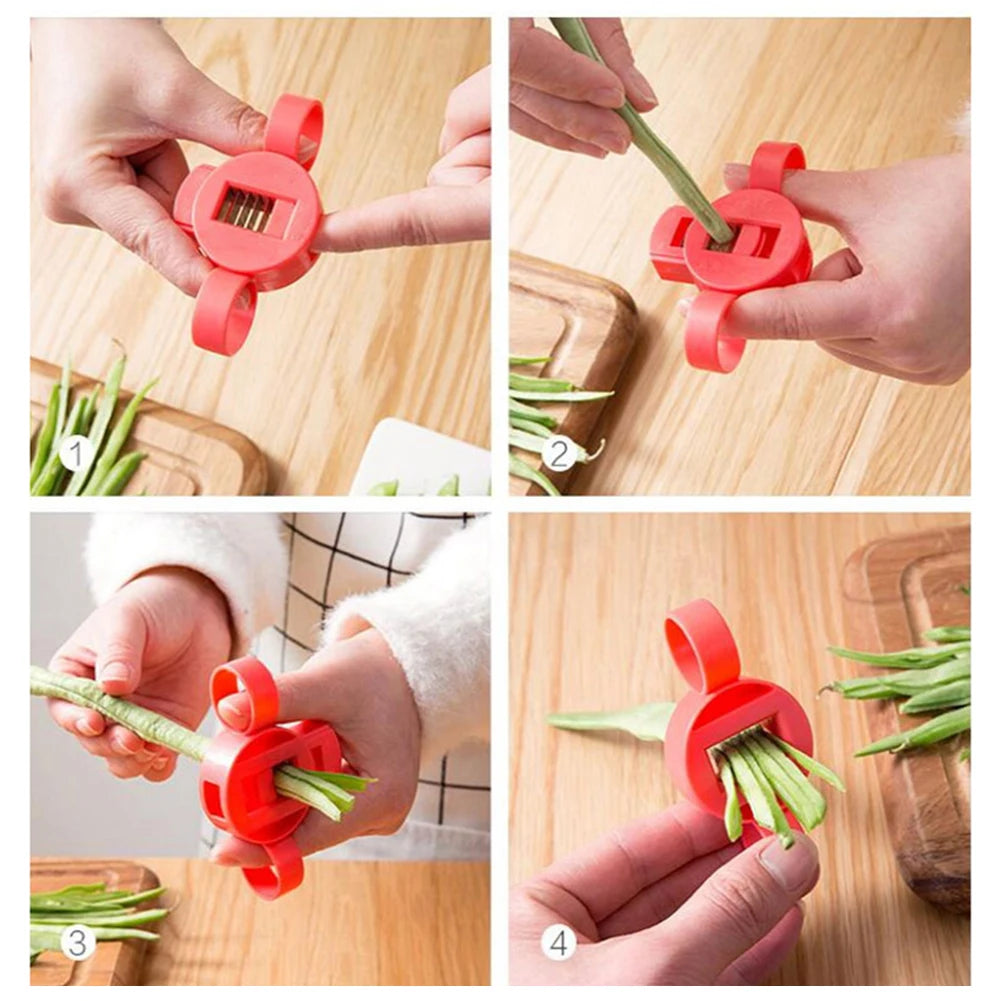 Bean slicer Green Bean Slicer Cutter Cut Fruit Vegetable Stringer Peeler Remover For Easy Kitchen Gadgets Kitchen Accessories