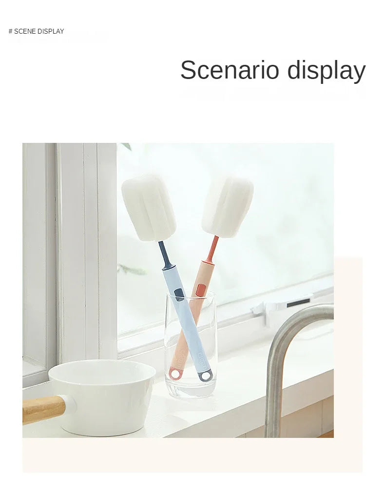 Removable Sponge Baby Cup Bottle Brush Kitchen Cleaning Tool Bottle Cleaning Cleaning Brush  ершик для бутылок