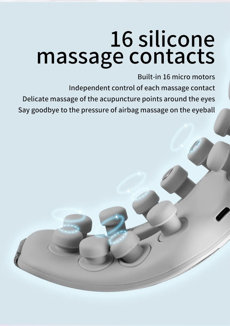 Eye Massager Acupoint Vibration Pulse Hot Compress Eye Care With Bluetooth Music Relieve Fatigue Visible Eye beauty instrument