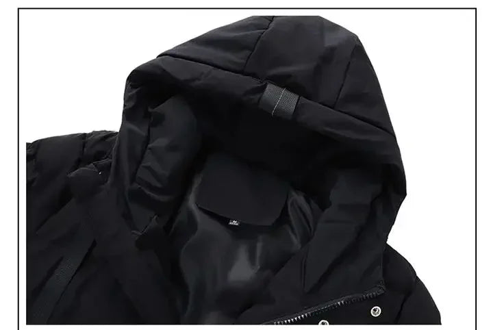 Winter Mens Jackets Men Hooded Casual Long Down Jackets Thicker Warm Parkas New Male Outwear Winter Coats Slim Fit Jackets Size
